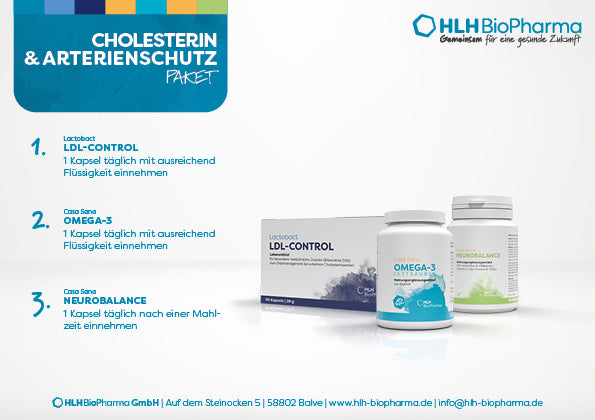 Cholesterin- und Arterienschutzpaket von HLH-Biopharma