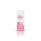 Produktbild Frontansicht von Lactobact BABY TROPFEN mit einem schlafendem Baby auf der rosafarbenen Verpackung.