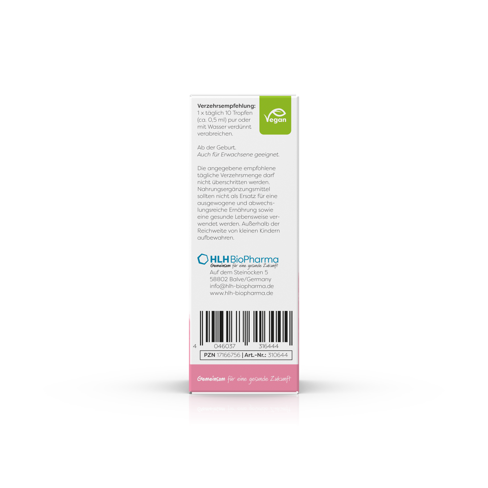Produktbild linke Seite Kartonage der Lactobact BABY TROPFEN.