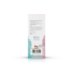 Produktbild des Casa Sana FreeLaxan KIDS mit blau-lilafarbenem Aquarell Wasserfleck auf der Verpackung. Ansicht linke Seite