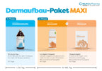 Darmaufbau-Paket-MAXI mit 1. Phase Tag 1 bis 30 1x täglich 30ml Casa Sana DARMREINIGUNG und 2. Phase ab Tag 31 mit 1x täglich 1 Kapsel Lactobact PREMIUM und zeitgleich 2x täglich 2 Kapseln Casa Sana Maxiamin
