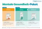 Mentale-Gesundheit-Paket mit 1. Phase Tag 1 bis 20 zweimal täglich zwei Kapseln Casa Sana MAXIAMIN und 2. Phase Tag 21 bis 170 mit einmal täglich zwei Kapseln Lactobact omni FOS und dreimal täglich eine Kapsel Casa Sana Zellschutz