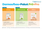 DARMAUFBAU Prä+Pro mit 1. Phase Tag 1 bis 20 zweimal täglich zwei Kapseln Casa Sana MAXIAMIN und 2. Phase ab Tag 21 einmal täglich 1 Kapsel Lactobact PREMIUM und parallel 1x täglich 2 gehäufte Teelöffel Casa Sana BIO AKAZIENFASER