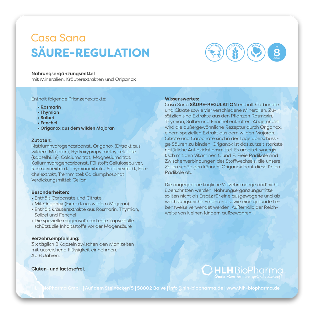 
                  
                    Casa Sana Säure-Regulation Produktübersicht
                  
                