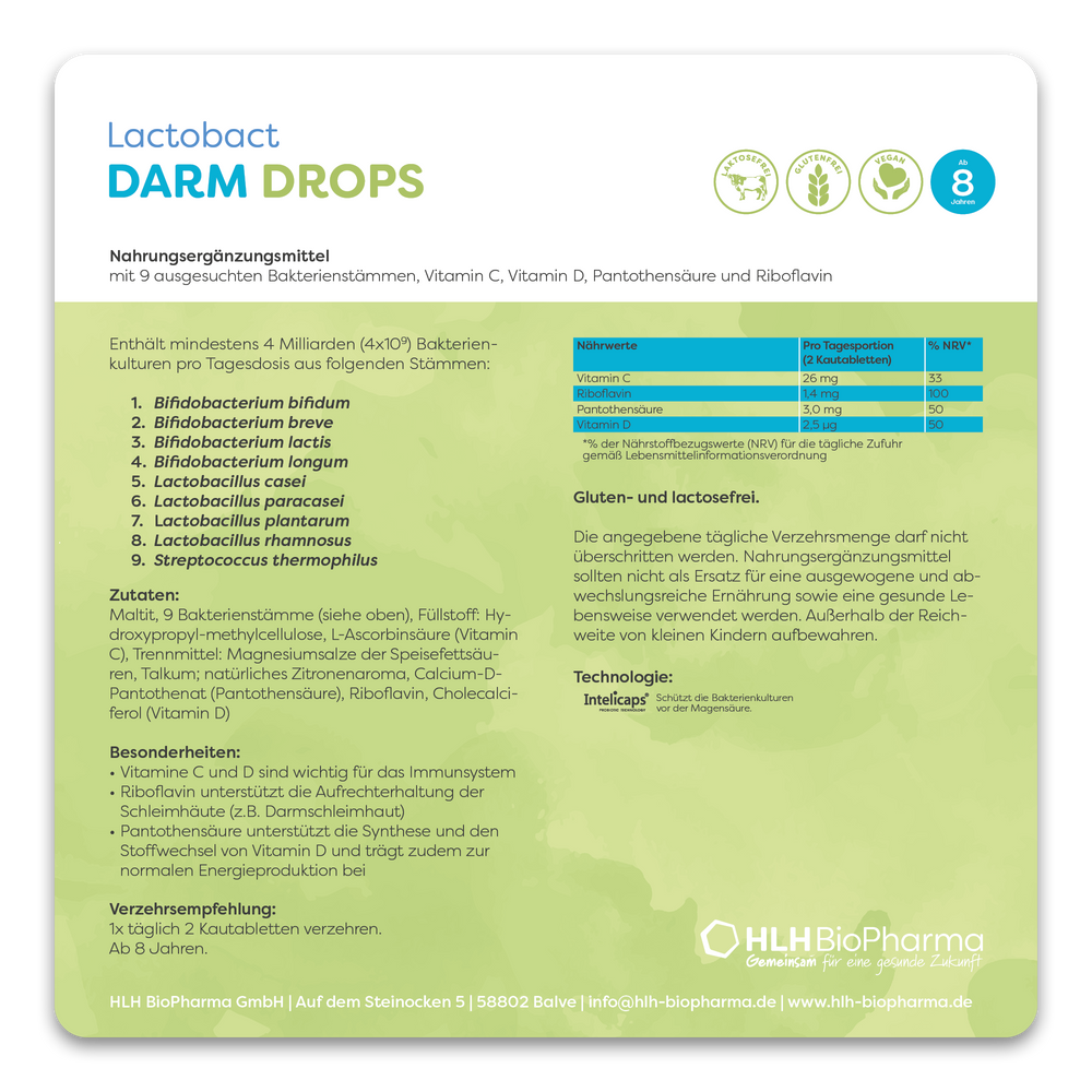 Produktübersicht Lactobact Darm Drops
